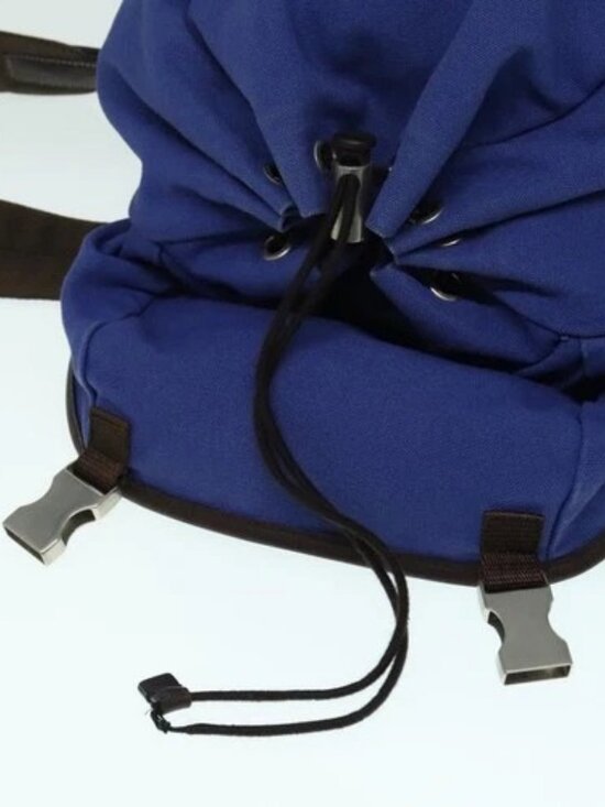 PRADA Backpack Canvas Blue Auth 88293